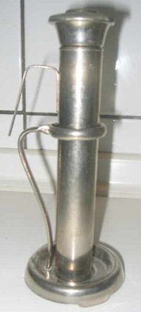 Tube with lid, hook, and stand